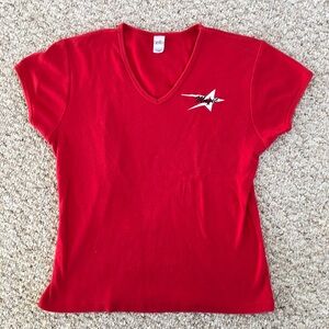 Red Magic Slight V-Neck T-Shirt